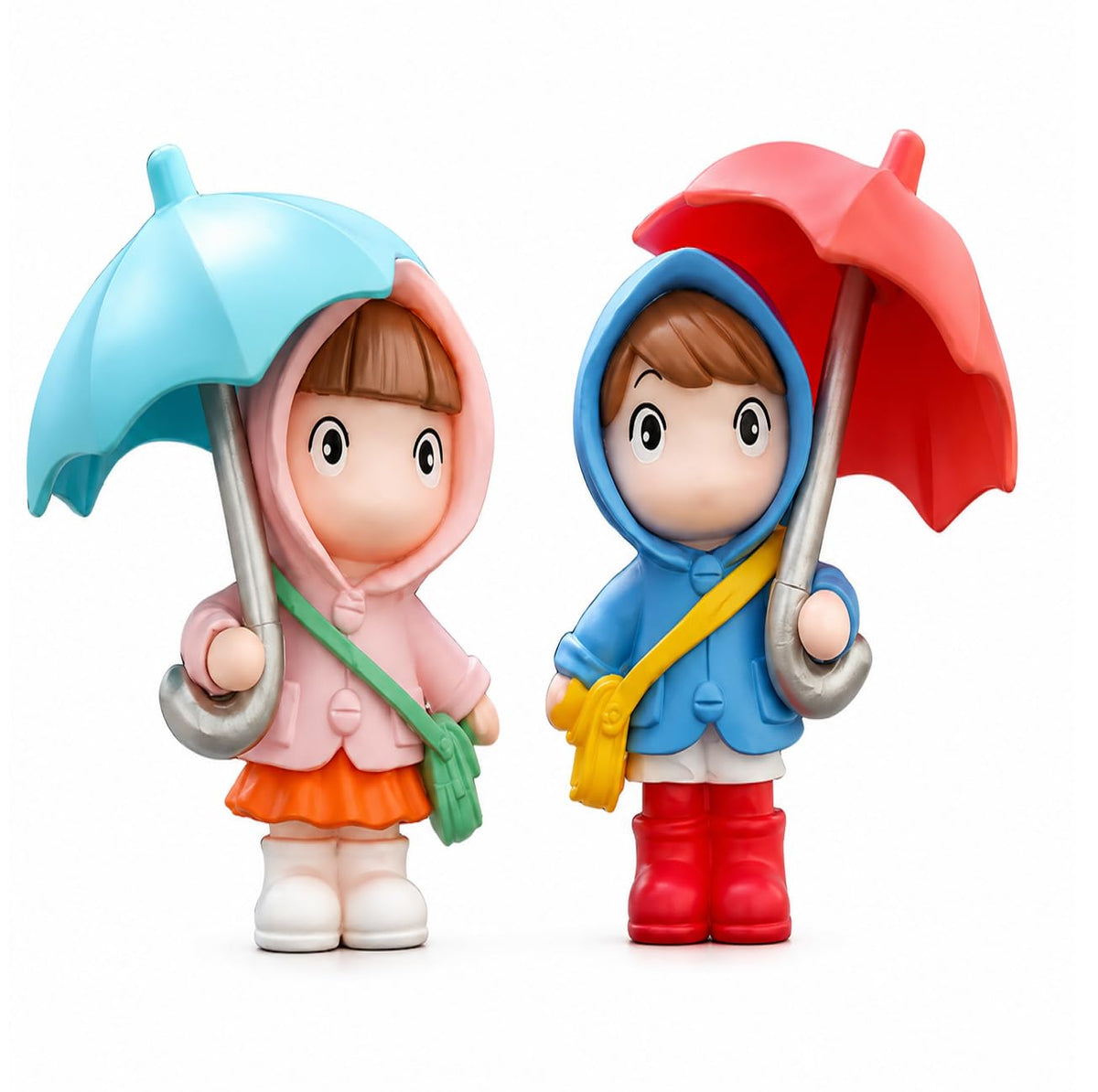 Car Decor Figurine Umbrella Couple 2Pcs