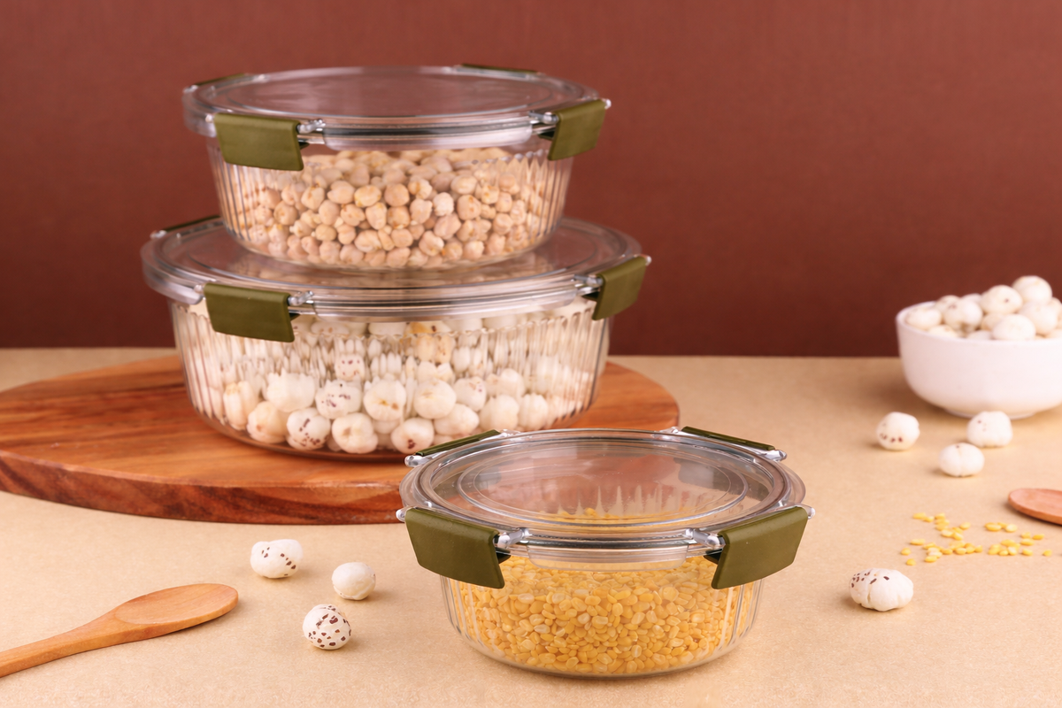 FEEL FRESH ROUND CONTAINER SET OF 3