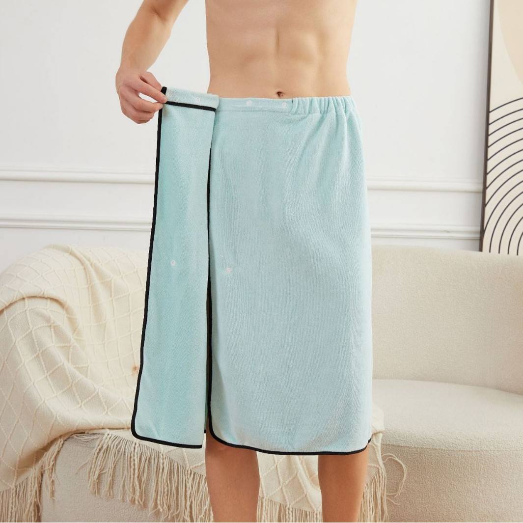 Men's Microfiber  Wearable Bath Towel Wrap