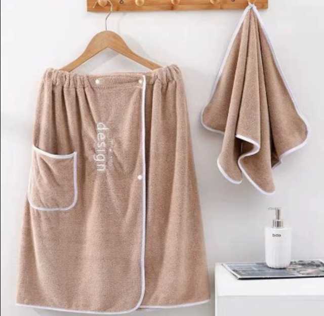 Men's Microfiber  Wearable Bath Towel Wrap