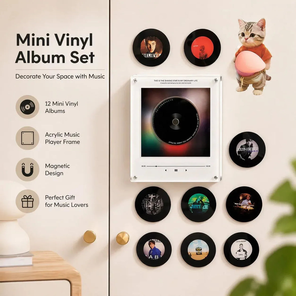 Vinyl Discs Refrigerator Magnet