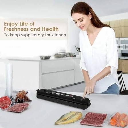 Vacuum Sealer Machine, Automatic Fresh Food-Sealer, Vacuum Packing Machine for Fruits, Meat Preservation with Dry & Moist Sealing Modes